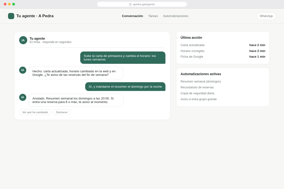 Versión clara — pídele cambios por WhatsApp y los aplica.