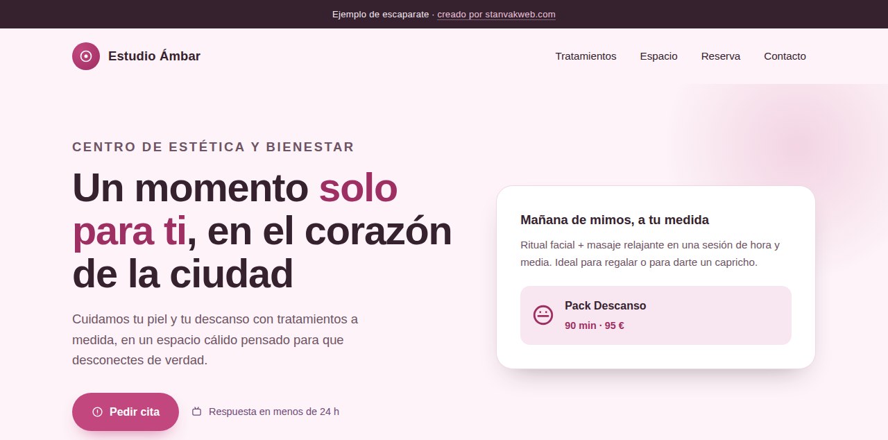 Estudio Ámbar: vista de la demo