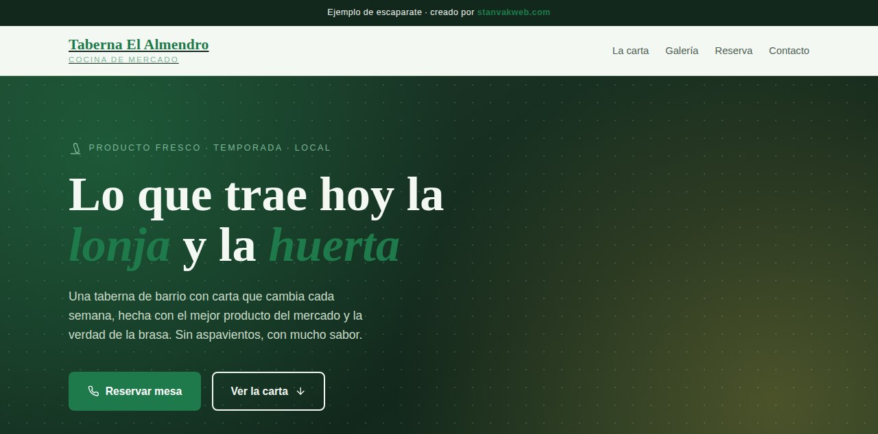 Taberna El Almendro: vista de la demo